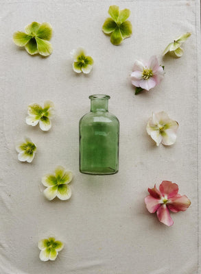 Milk Bottle With Green Tint