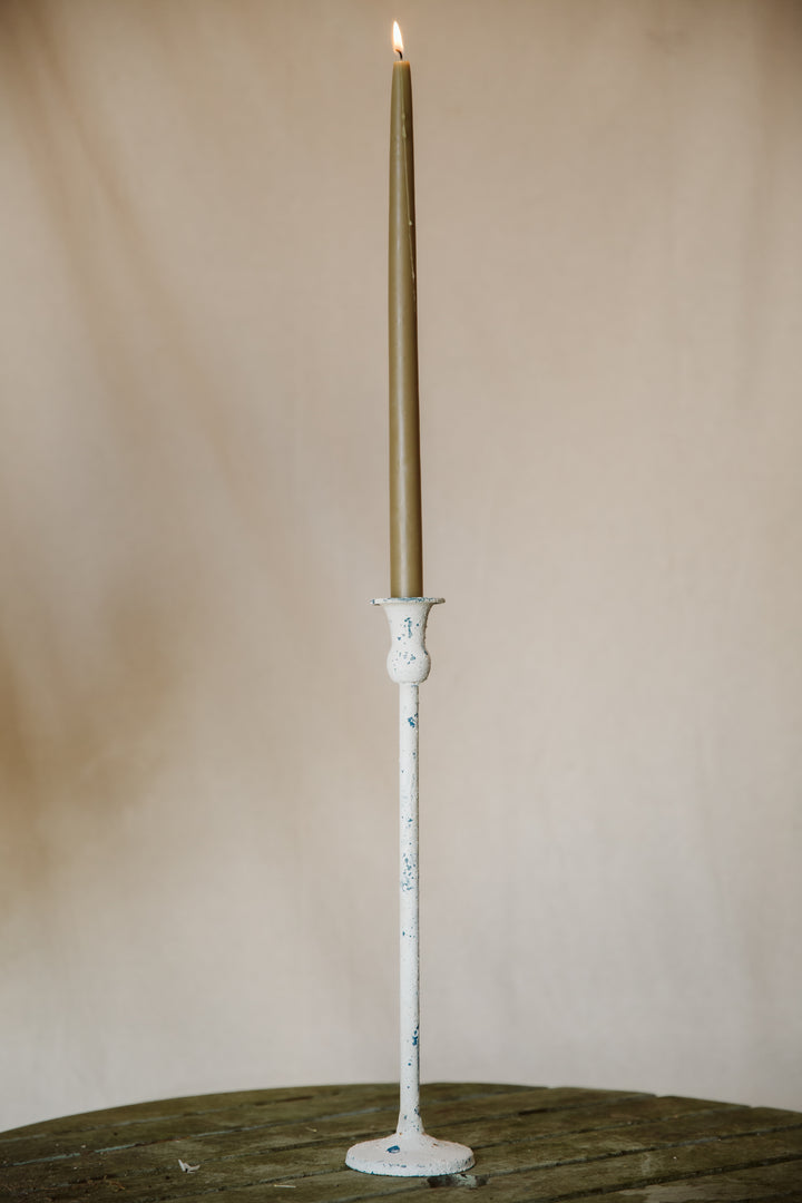 Metal Candle Holder White