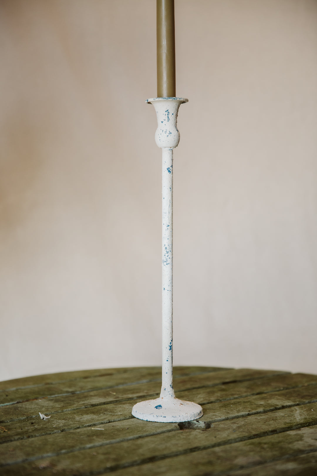 Metal Candle Holder White