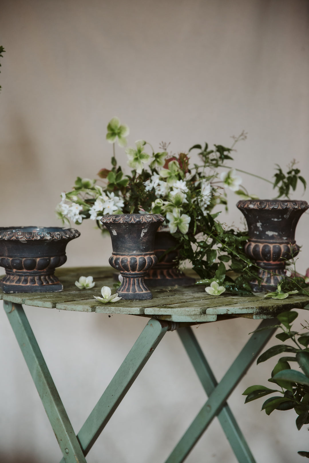 Large Stone Footed Table Urn