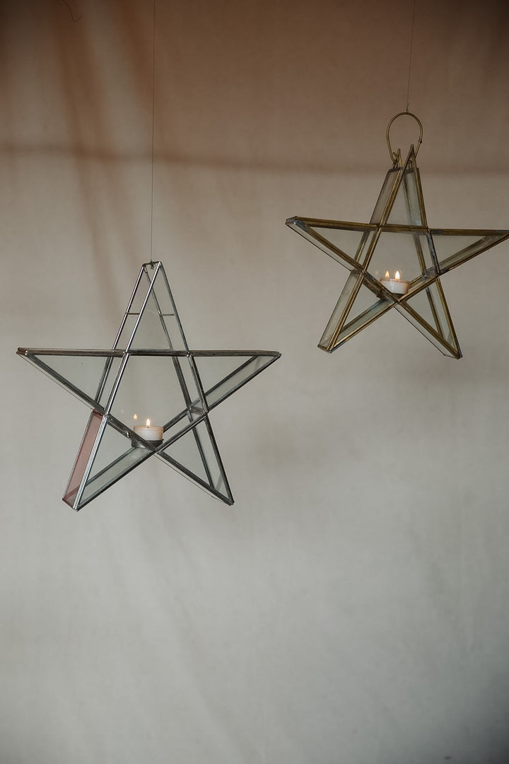 Small Flat Brass Lantern