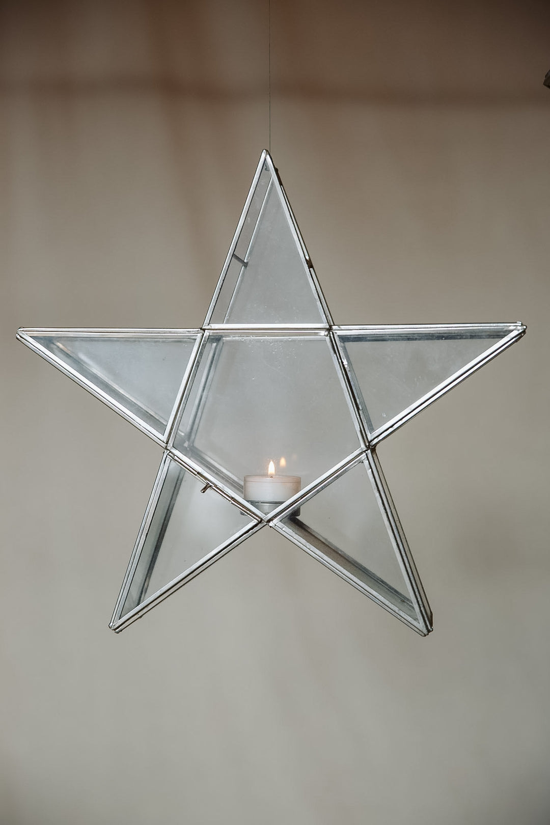 Small Flat Brass Lantern