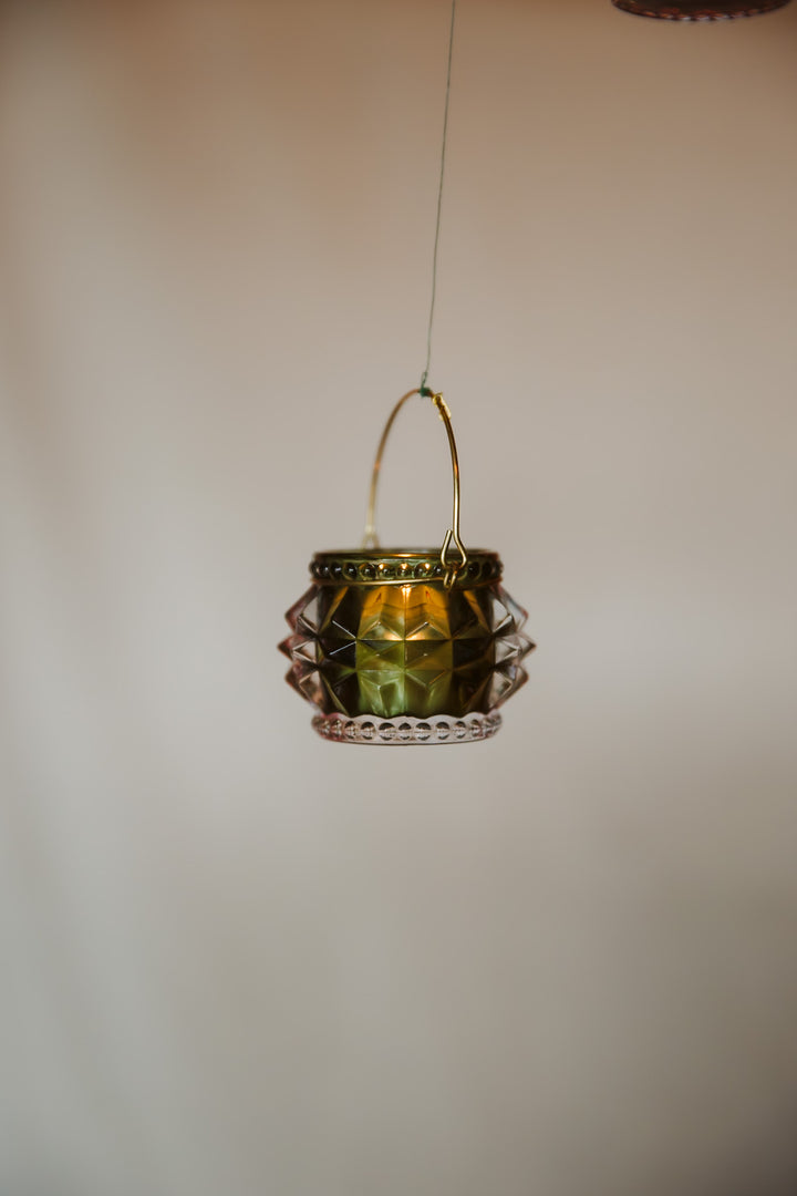 Glass Votive In Laurel