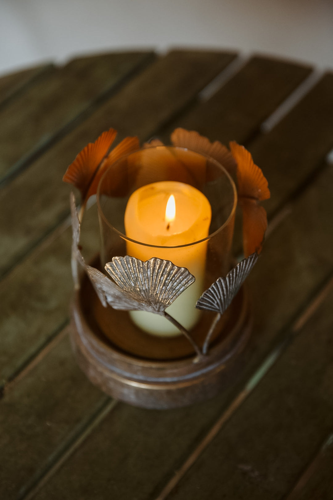 Bronze Leaf Lantern