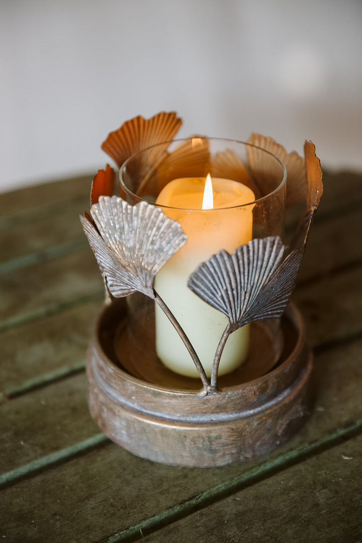 Bronze Leaf Lantern