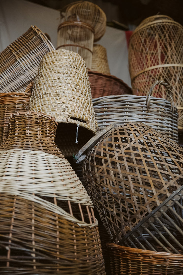Multi Coloured Natural Hanging willow lantern