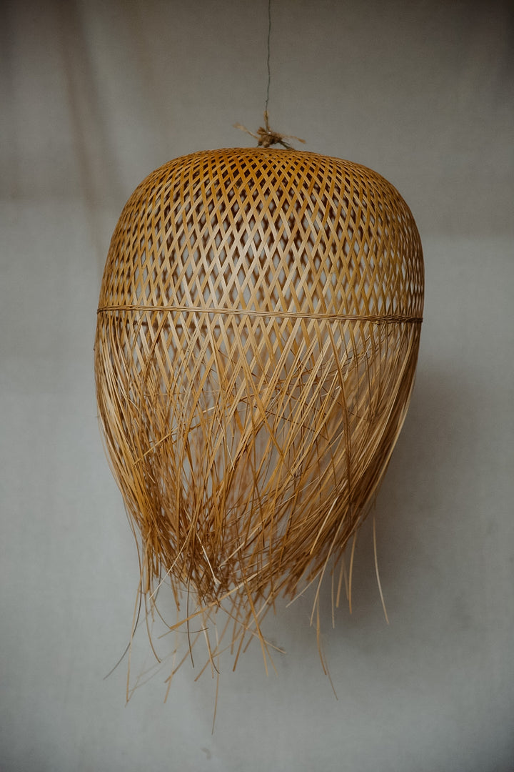 Hanging Wicker Boho Style Lantern