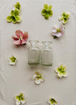 Small Etched Vintage Bottles