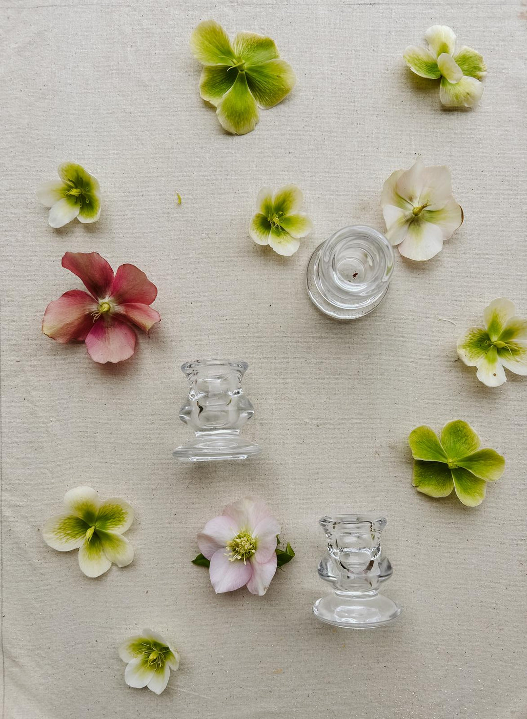 Clear Glass Candle Taper Holders