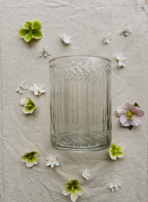 Large Hurricane Etched Vase