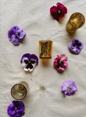 Gold Speckled Tea Light Holder