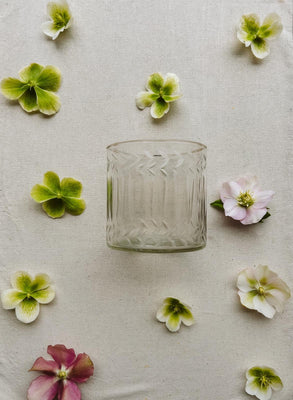 Small Hurricane Etched Vase/ Candle Holder